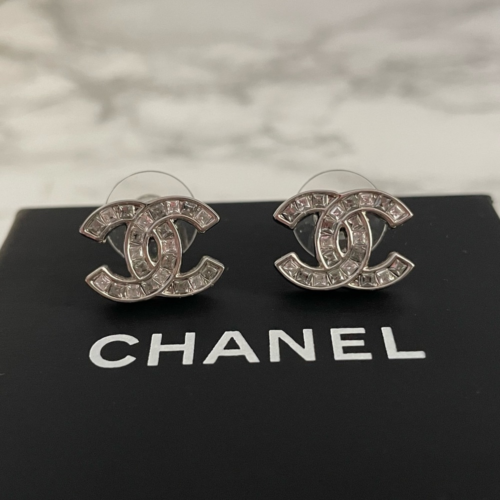 Chanel CC Stud Costume Earrings